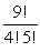 Simplify the factorial expression.  