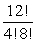 Simplify the factorial expression.   A)  495 B)  55 C)    D)   