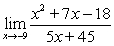 Evaluate the limits using limit properties. If a limit does not exist, state why.   A)    B)    C)    D)   