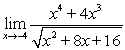 Evaluate the limits using limit properties. If a limit does not exist, state why.   A)  -64 B)    C)    D)   