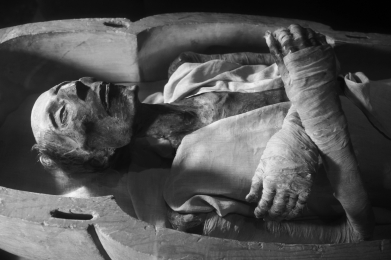 Michael is in a sociology class and the teacher poses a debate: Did Ramses II die of tuberculosis? The class studies the phenomenon of  science wars,  and in this war,Michael is on the team that will defend Bruno Latour's view.Michael argues that Ramses II:   A)  died of tuberculosis because the remains showed evidence of the disease. B)  could not have died of tuberculosis because the disease had not been discovered at the time of death. C)  died of unknown causes,because archaeological science is not able to identify diseases with certainty. D)  may or may not have died of tuberculosis; it depends on the subjective view of the scientist answering the question.