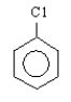 What is the name of the following molecule:   A) 1-chlorohexatriene B) 1-chlorocyclohexane C) chlorocyclohexane D) chlorocyclohexene E) chlorobenzene