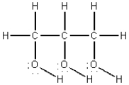The structural formula for glycerin is shown below.Compare the intermolecular forces in glycerin with those in n-hexane,C<sub>6</sub>H<sub>14</sub>,in which all carbons are in a continuous chain.Which of the following statements is true?   A) The principal intermolecular forces in glycerin are induced dipole forces; in hexane, hydrogen bonds B) Hydrogen bonding is present in glycerin, but not in hexane C) Hydrogen bonding is present in both compounds D) Both compounds exhibit dipole-dipole forces E) Induced dipole forces are present in neither compound