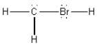 Which of the following is the best Lewis diagram for CH<sub>3</sub>Br? A)    B)    C)    D)    E)   