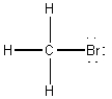 Which of the following is the best Lewis diagram for CH<sub>3</sub>Br? A)    B)    C)    D)    E)   