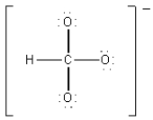 Which of the following is the best Lewis diagram for HCO<sub>3</sub><sup>-</sup>? A)    B)    C)    D)    E)   