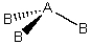Consider the following general wedge-and-dash diagram:   Which of the following has this structure? A) BF<sub>3</sub> B) CH<sub>2</sub>O C) AlCl<sub>3</sub> D) COCl<sub>2</sub> E) PH<sub>3</sub>
