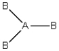 Consider the following general wedge-and-dash diagram:   Which of the following molecules could this diagram represent? A) NH<sub>3</sub> B) PCl<sub>3</sub> C) NF<sub>3</sub> D) BH<sub>3</sub> E) All of the above could be represented by the diagram.