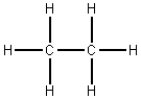 Which of the following wedge-and-dash diagrams best illustrates the molecular geometry of C<sub>2</sub>H<sub>6</sub>? A)    B)    C)    D)    E)   