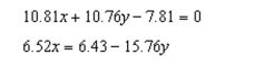 <strong>Solve the system of equations </strong> A) and B) and C) and D) and