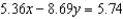 Solve the equation for .