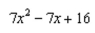 <strong>For which value of does reach a minimum? Restrict your attention to the horizontal span of 0 to 7.</strong> A) 16 B) 14.25 C) 0.5 D) 0
