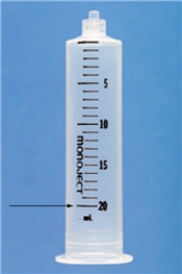 Identify the dose indicated on the syringe.  