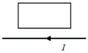 A long, straight wire is in the same plane as a rectangular, conducting loop. The wire carries a constant current I as shown in the figure. Which one of the following statements is true if the wire is suddenly moved toward the loop?   A) There will be no induced emf and no induced current. B) There will be an induced emf, but no induced current. C) There will be an induced current that is clockwise around the loop. D) There will be an induced current that is counterclockwise around the loop. E) There will be an induced electric field that is clockwise around the loop.