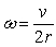 A solid cylinder with a mass m and radius r is mounted so that it can be rotated about an axis that passes through the center of both ends. At what angular speed . must the cylinder rotate to have the same total kinetic energy that it would have if it were moving horizontally with a speed v without rotation? A)    B)    C)    D)    E)   