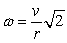 A solid cylinder with a mass m and radius r is mounted so that it can be rotated about an axis that passes through the center of both ends. At what angular speed . must the cylinder rotate to have the same total kinetic energy that it would have if it were moving horizontally with a speed v without rotation? A)    B)    C)    D)    E)   