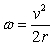 A solid cylinder with a mass m and radius r is mounted so that it can be rotated about an axis that passes through the center of both ends. At what angular speed . must the cylinder rotate to have the same total kinetic energy that it would have if it were moving horizontally with a speed v without rotation? A)    B)    C)    D)    E)   