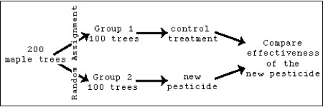 <strong>The Asian longhorned beetle kills trees by burrowing within the trunk and branches and disrupting the sap flow.This beetle favors hardwood trees,such as maple,elm,and ash.A new pesticide will be be tested in a major metropolitan city.A statistician designs an experiment for 200 mature maple trees and randomly assigns half of the trees to receive this new pesticide,and the rest of the trees receive a control treatment.   Is there any obvious way to improve this experiment to evaluate the effectiveness of this new pesticide?</strong> A)Yes,stratifying must be used. B)Yes,blocking must be used. C)No,basic variations have been accounted for. D)Yes,matching must be used. E)Yes,a placebo is missing. <div style=padding-top: 35px> 