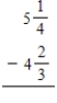 ​Subtract the following fractions or mixed numbers. Write the answers as fractions or mixed numbers in lowest terms. ​ a.    b.    ​ ​