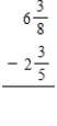 ​Subtract the following fractions or mixed numbers. Write the answers as fractions or mixed numbers in lowest terms. ​ a.    b.    ​ ​