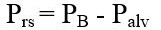 <strong>Which pressure is represented by .</strong> A) transrespiratory pressure B) transmural pressure C) transthoracic pressure D) transpulmonary pressure