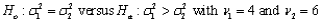 In testing degrees of freedom, if the test statistic value f = 4.53, then P-value = __________.