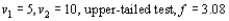 Give as much information as you can about the P-value of the F test in each of the following situations: a. b. c. d. e.