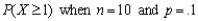 Compute the following binomial probabilities directly from the formula for b(x;n,p). a. b(3; 8, .7) b. b(5; 8, .7) c. d.