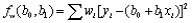 If the regression parameters and are estimated by minimizing the expression , where the 's are weights that decrease with increasing , this yields____________estimates.