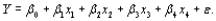 A multiple regression model with four independent variables to study accuracy in reading liquid crystal displays was used. The variables were y = error percentage for subjects reading a four-digit liquid crystal display = level of backlight (ranging from 0 to 122 ) = character subtense (ranging from ) = viewing angle (ranging from ) =level of ambient light (ranging from 20 to 1500 lux) The model fit to data was The resulting estimated coefficient were a. Calculate an estimate of expected error percentage when b. Estimate the mean error percentage associated with a backlight level of 20, character subtense of .5, viewing angle of 10, and ambient light level of 30. c. What is the estimated expected change in error percentage when the level of ambient light is increased by 1 unit while all other variables are fixed at the values given in part (a)? Answer for a 100-unit increase in ambient light level. d. Explain why the answers in part ( c ) do not depend on the fixed values of Under what conditions would there be such a dependence? e. The estimated model was based on n=30 observations, with SST=39.2 and SSE=20.0. Calculate and interpret the coefficient of multiple determination, and then carry out the model utility test using