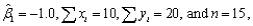 If then the least squares estimate of the intercept of the true regression line = __________.