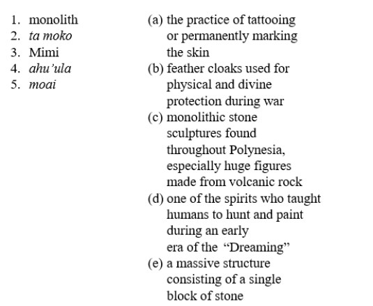 Match the term with its definition:    