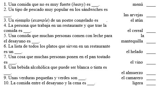 Match each question with the word that best answers it.   