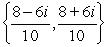 <strong>Find the imaginary solutions: 100x<sup>2</sup> + 160x + 100 = 0</strong> A) B) C) D)