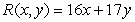Let   . Evaluate each expression. a)  R(3, 4)  b)  R(8, 3)  c)  R(5, 0)  A)  132, 264, 80 B)  116, 179, 80 C)  33, 33, 16 D)  115, 184, 85