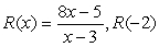 Find the indicated value for the given rational expression.   A)    B)    C)    D)   