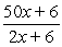 <strong>Jimbo biked 20 miles at x mph. He then increased his speed by 6 mph and biked another 30 miles. Write a rational expression for Jimbo's total travel time.</strong> A) B) C) D)