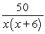 <strong>Jimbo biked 20 miles at x mph. He then increased his speed by 6 mph and biked another 30 miles. Write a rational expression for Jimbo's total travel time.</strong> A) B) C) D)