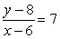 <strong>Solve the equation for y. </strong> A) y = 7x - 33 B) y = 7x - 38 C) y = 7x - 34 D) y = 7x - 42