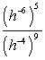 Write the expression without negative exponents.  