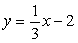 Write the equation   in standard form using only integers and a positive coefficient for x. A)  x - 3y = 6 B)  -x + 3y = -6 C)  x + 3y = 6 D)  x - 3y = 2