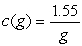 <strong>A gas station charges $1.55 per gallon for regular gasoline. Write an expression for the cost c(g) as a function of the number of gallons g and use this function to determine c(12). Match your results to the correct answer below.</strong> A) c(g) = 1.55g ; c(12) = $20.15 B) ; c(12) = $18.60 C) c(g) = 1.55 + g ; c(12) = $13.55 D) c(g) = 1.55g ; c(12) = $18.60