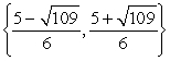 <strong>Solve using the quadratic formula: 3x<sup>2</sup> + 5x - 7 = 0</strong> A) B) C) D)