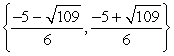 <strong>Solve using the quadratic formula: 3x<sup>2</sup> + 5x - 7 = 0</strong> A) B) C) D)