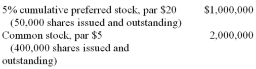Houston Corporation has the following stock outstanding:   In 2012,Houston paid $330,000 in dividends.No dividends were paid in 2011 or 2010. Required: a)Compute the total amount of dividends that was paid to each class of stock. b)Compute the amount of dividends per share for each class of stock.