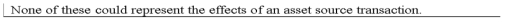 Which of the following represents effects of an asset use transaction on a company's financial statements?           