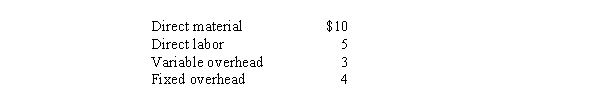 PRO Shops has a capacity of 45,000 units, and is currently producing and selling 40,000 at $25 a unit. The present cost structure, on a per unit basis, is:   An order for 7,000 units has been received from a Japanese company at a price of $20 per unit. If the order is accepted, profit will A)  Decrease by $2,000 B)  Increase by $14,000 C)  Increase by $7,000 D)  Increase by $4,000