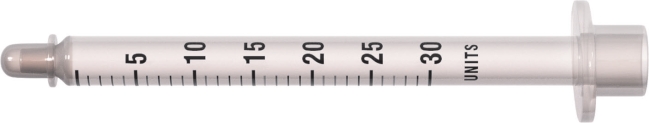 What type of syringe is pictured in this image?   