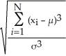 <strong>The coefficient of skewness is computed as ________.</strong> A)CS =   )³ B)CS =   C)CS =   D)CS =   <div style=padding-top: 35px> 