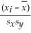<strong>Which of the following is the equation used for computing the sample correlation coefficient?</strong> A)rₓᵧ = cov(X,Y) (sₓsᵧ) B)rₓᵧ =   C)rₓᵧ =   D)rₓᵧ =   <div style=padding-top: 35px> 